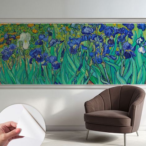 Papier peint adhésif avec colle pour décoration moderne de salon chambre à coucher cuisine et bureau Facile Fleurs de jardin 250x104 cm (1/5)