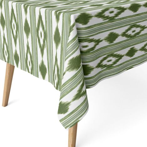 Nappe Anti-Taches enduite Coton Ronde 140 cm Islas Vert (1/5)