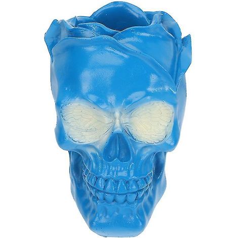 1 bougeoir en forme de tête de mort pour décorations d'Halloween (1/3)