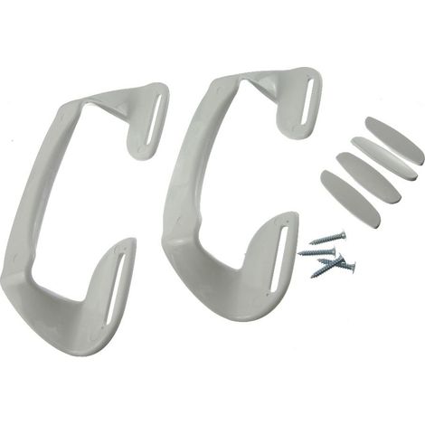 2 x Universal White Plastic Fridge Freezer Door Grab Handle (1/2)