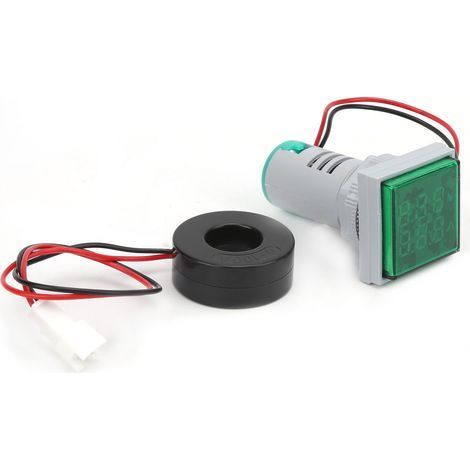 2-in-1 Voltmeter-Amperemeter AD16-22FVA Spannungs- und Stromprüfer mit grüner Messanzeige (1/5)