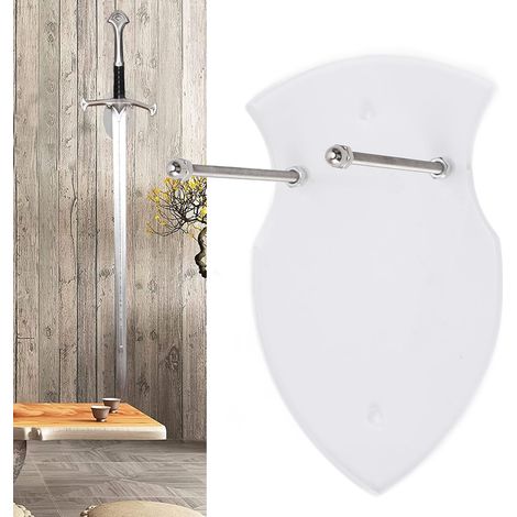 Acryl-Schwerthalter, transparentes Modell zur vertikalen Präsentation von Schwertern und Äxten – 2er-Set, transparente Wandhalterung – 155 g