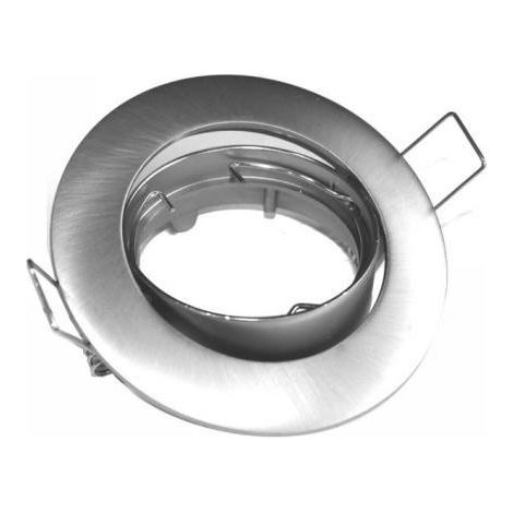 Runder Kippring NICKEL SATIN ROD Lampenfassung GU10 Inklusive