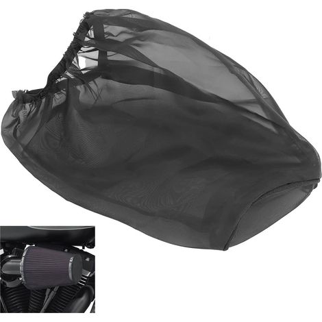 Couvercle de filtre à air anti-poussière universel noir L pour Harley Kawasaki Suzuki Honda Yamaha