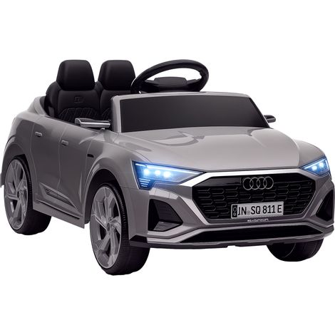 Audi Q8 e-tron Sportback Licensed 12V Ride on Car w/ Remote, 4 Spring Suspension Wheels, Headlamps, Music, Horn - Grey (1/5)