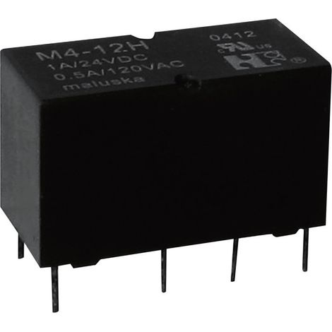 M4-12H Relais pour circuits imprimés 12 V/DC 1 A 2 inverseurs (RT) 1 pc(s) (1/2)