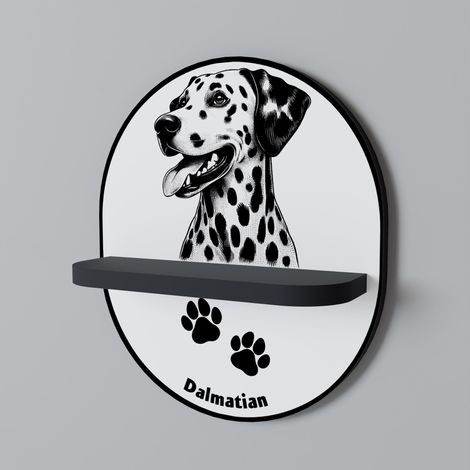 Mensola ovale CANE DALMATA nera (1/5)