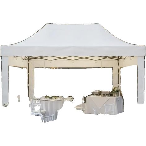 Abri de jardin, design pop-up, usage extérieur, 3X3M, vert armée (1/2)