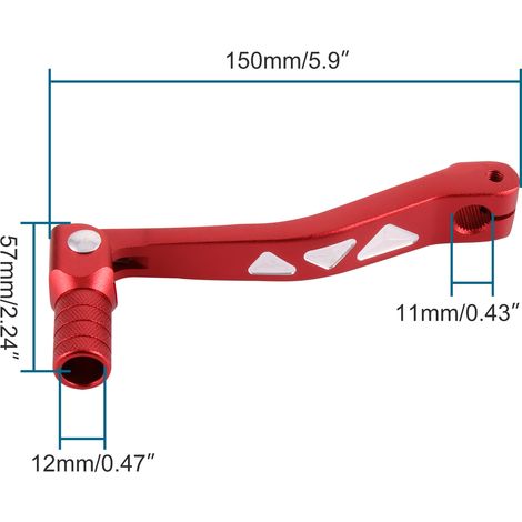 GOOFIT motorcycle gear shift lever compatible with domestically produced Huayang Bosuer assembled CRF50 70 red motorcycles. (1/4)