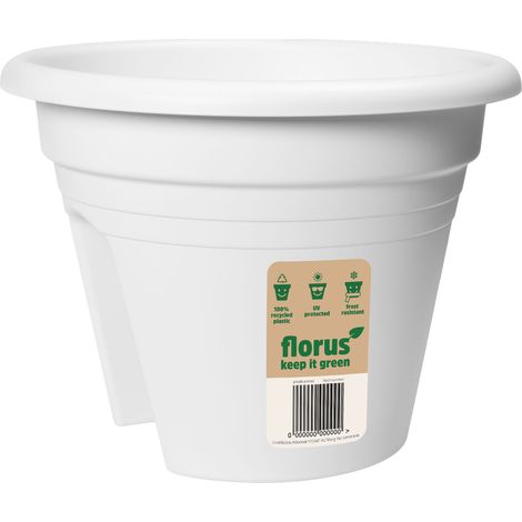 Florus Mediterran Balcony 2-way 30 White Fioriera Rotondo