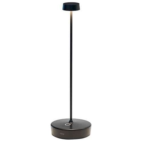 Zafferano Lampada a led da tavolo Swap Pro ricaricabile e dimmerabile nera - 2200-2700-3000K - 9h massima potenza