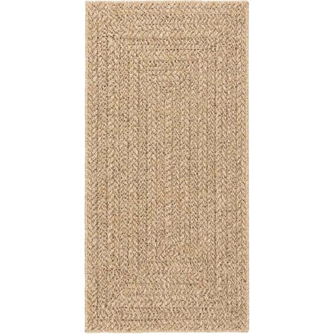 vidaXL Tappeto ZIZUR Beige 60x110 cm Aspetto Iuta Interni ed Esterni
