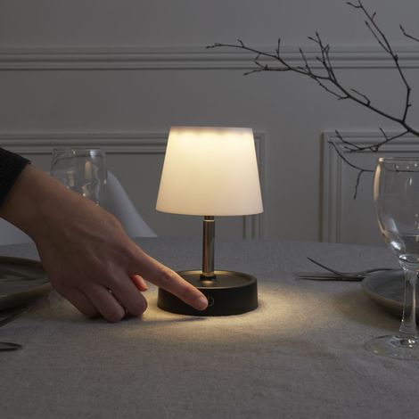 Lampe - HOME DECO FACTORY - Rechargeable - Tactile - Blanche (1/5)