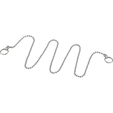 Noyon & Thiebault – Chainette perlée pour bouchon 40 cm – Caoutchouc – 2 anneaux – Pour systèmes de vidage – Accessoire de plomberie