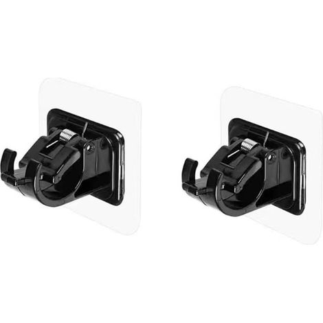 Curtain Rod Brackets, Drilling Required, 6pcs ABS Curtain Rod Brackets (Black12) (1/5)