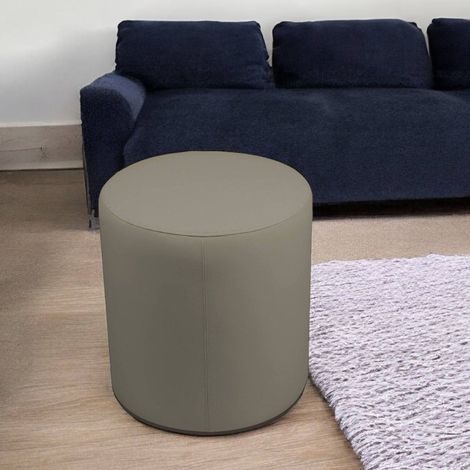 Dmora - Puf Abate, Sillón multiusos, Puf, Puf reposapiés, Made in Italy, 40x40 h42 cm, Tórtola (1/4)