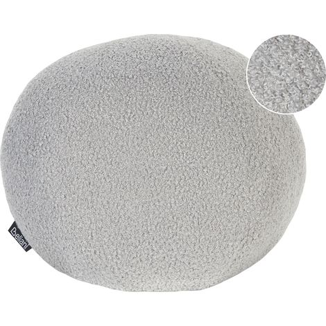 Cojín decorativo esférico patrón liso 30 x 30 cm bouclé gris Salvia (1/5)