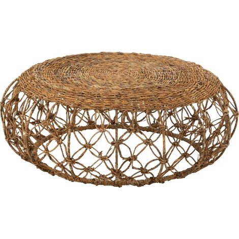 Table Basse en Feuille de Bananier "Baril" 60cm Naturel