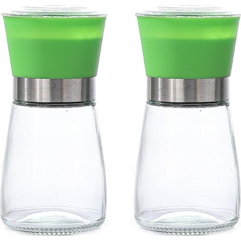 Moulin à aliments manuel en acier inoxydable et verre pour usage (1/5)