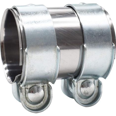 Bande Tuyau Silencieux D'échappement,Raccord Raccordement en Acier Inoxydable Coupleur Connecteur avec Boulons 2,5 Pouces (2,5 pouces) (1/5)