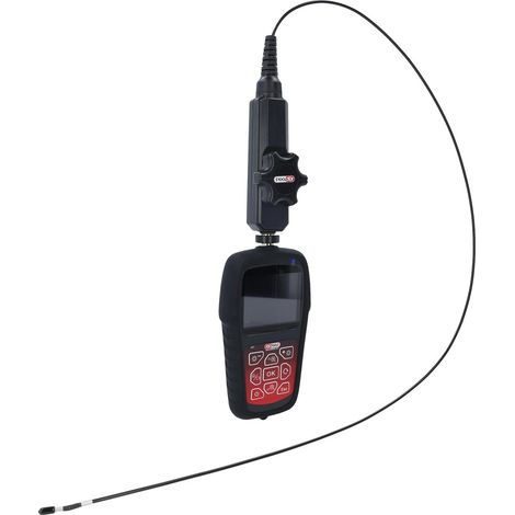 KS TOOLS  HD-Videoscopio-set  con Ø  3,9 mm [OttRightRightDummy] 180° y  0° sonda  de cámara  frontal  HD flexible  con  cubierta  de  PVC 3  pzas.  - 550.7550 (1/4)