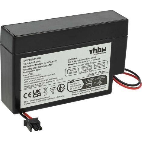 vhbw Akku Ersatz für Vision CP1208 für (800mAh, 12V, AGM, AMP Stecker)