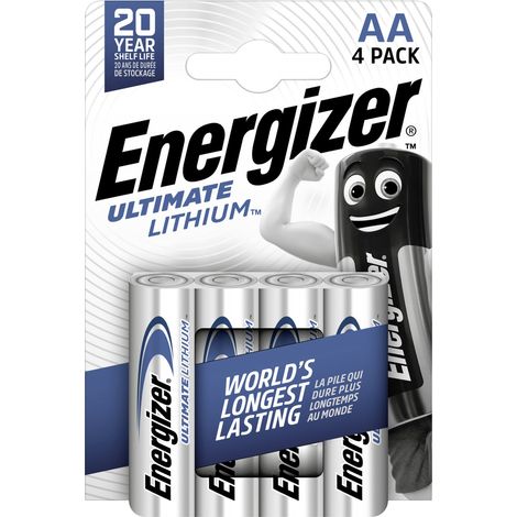 Energizer Ultimate FR6 Mignon (AA)-Batterie Lithium 3000 mAh 1.5 V 4 St. – Hohe Leistung für Digitalkameras – Temperaturbereich -40 bis +60 °C – 20 Jahre lagerfähig (1/5)
