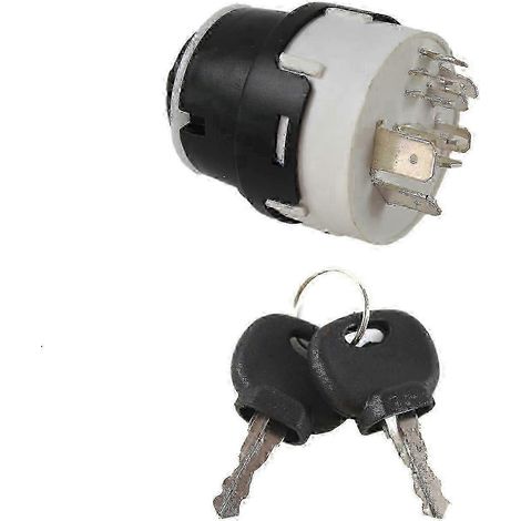 701/80184 701-80184 Contacteur d'allumage avec 2 clés, 10 broches, 50988 85804674. Compatible avec les pièces de pelles JCB et NH Case JCB200 JCB220, édition 0621. (1/4)