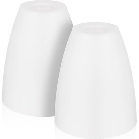 2 Pack Replacement Clear Glass Lampshades Table Lamp Accessories Opening Style (1/5)