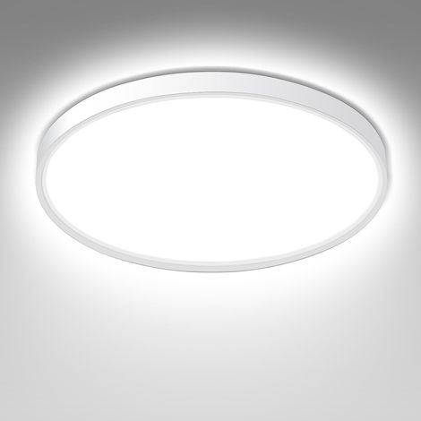 Plafonnier Led, Plafonnier Salle De Bain 12W , Lampe LED Chambre, Luminaire Blanche, Plafonnier Rond de 23cm Pour Chambre à Coucher Salle De Bain Salon Cuisine Bureau (1/5)
