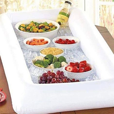 Glacière gonflable pour boissons et bières, idéale pour les fêtes sur le thème de la plage, 125 x 60 cm étiquette (1/5)