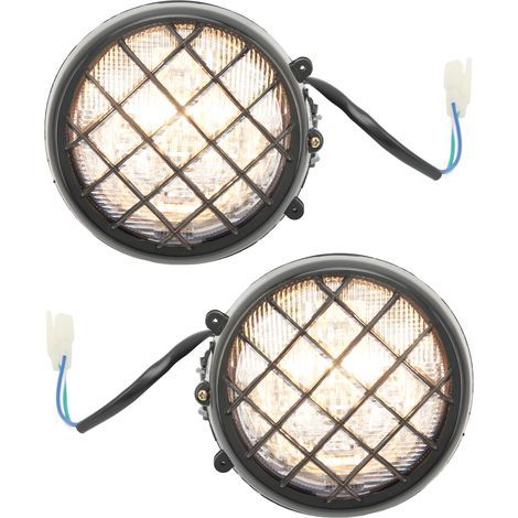 Paar 12V-LED-Scheinwerfer für Warrior ATVs 1996-2001, mit Ersatzbirnen und -gittern (1/5)
