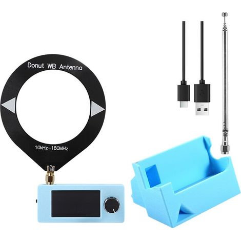 SI4732 Radioempfänger-Set + Ständer + 10 kHz-180 MHz Antenne, 1,9-Zoll-Bildschirm, FM/AM/LSB/USB, SI4732 Mini-Kurzwellenradio.