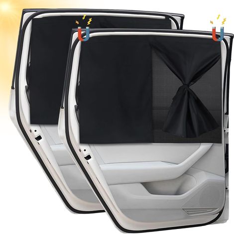 Sonnenschutz für Babys, 2 Stück, magnetisch, doppellagiger Sonnenschutz für Autofenster, Sonnenschutz für Kinder, Autovorhang, UV-Schutz, Sonnenschutz passt auf 99 % aller Autos, Privatsphäre für Ihre (1/5)
