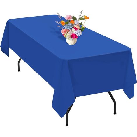 Nappe bleu roi 153x320 cm Polyester, infroissable, lavable, pour fêtes