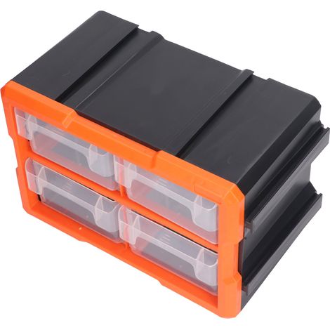 Boîte de rangement à 4 tiroirs Meike pour composants électroniques, boîte de rangement pour vis et pièces détachées, boîte de rangement à 4 tiroirs (1/5)