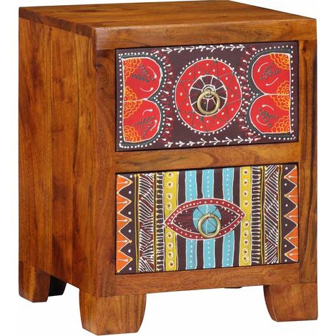 Bedside Cabinet 35x35x45 cm Solid Wood Acacia vidaXL (1/5)
