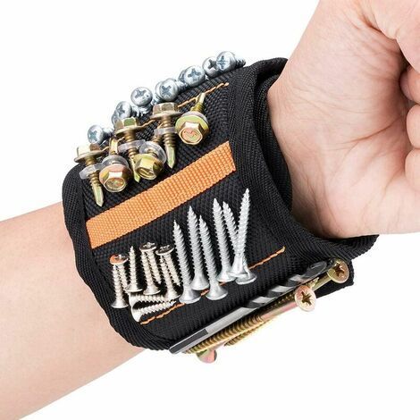 Bracelet Magnétique Avec 20 Aimants Puissants Meilleurs Cadeaux Pour Hommes Bracelet Magnétique Artisans, Cadeaux Pour Outils De Maintien Vis Clous Perceuses (20 Aimants) (1/5)