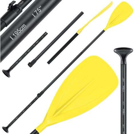 KESSER® Pagaia - 3 pezzi per tavola da kayak SUP Stand-Up Paddling Paddle  Telescopico regolabile 165cm-215cm Alluminio per Stand Up Paddle Kayak  Giallo