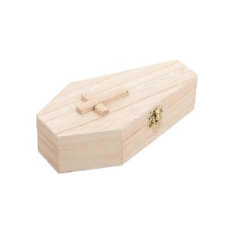 Kleine Sargbox zur Schmuckaufbewahrung und -präsentation, tragbarer Schmuckkästchen in Sargform für Halloween