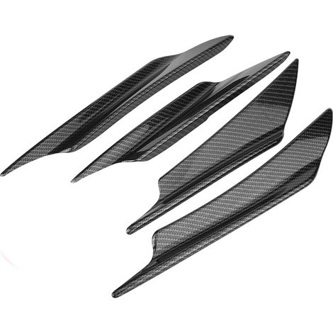 GARRYFIZH Déflecteur de pare-chocs de fabrication exquise, plastique ABS de qualité supérieure, ailerons séparateurs robustes et décoratifs, lot de 4 pour modèles réduits de voitures. (1/5)