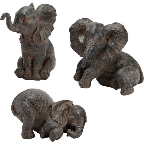 Trois Statuettes de décoration Éléphant (1/4)