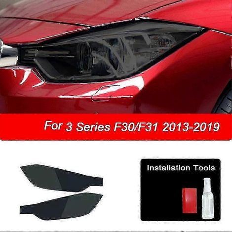 Schwarze TPU-Schutzfolie für die Frontscheinwerfer der 3er-Reihe F30 F31 (2013–2019) von Boris Edition 0621 (1/4)