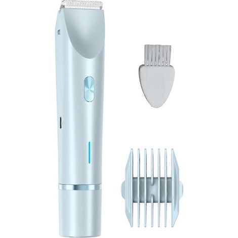 Tragbarer elektrischer Epilierer für Frauen, USB-wiederaufladbar, für Bikinizone, Achseln und Arme (blau). (1/5)