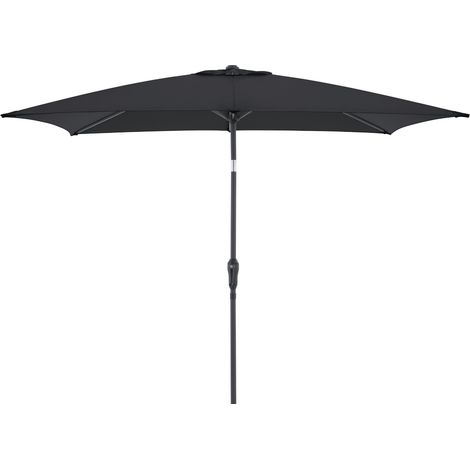 Doppler Mittelstockschirm "LIFE Lift" 250 x 200 cm, anthrazit, Bezug aus 100% Polyester, Gestell aus Stahl und Aluminium, Gewicht 5,7 kg (1/5)