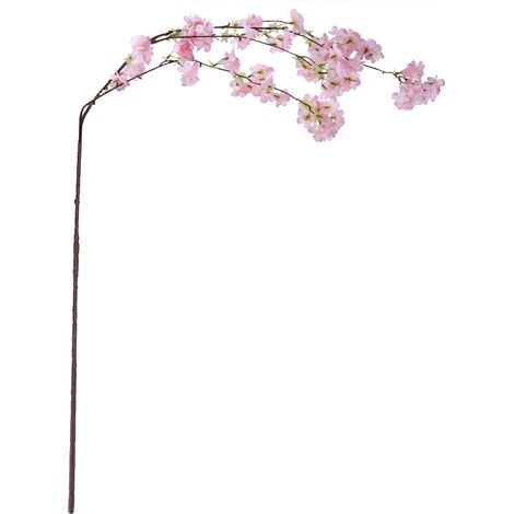 Bouquet de fleurs artificielles blanches, branches décoratives de faux cerisiers en fleurs pour la décoration de mariage et de jardin. (1/5)