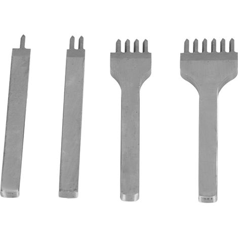Kit de ciseaux à laçage diamant pour travaux manuels en cuir, outils de poinçonnage et d'estampage en acier rapide (HSS), espacement de 4 mm (1/5)