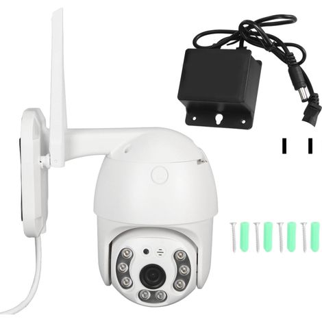 Caméra de sécurité sans fil PTZ 1080P 2MP IP WiFi, zoom numérique 4x, vision nocturne, détection de mouvement, adaptée pour magasin et maison, prise US. (1/5)