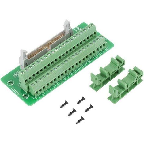 Connecteur de bornier de carte de dérivation d'en-tête mâle 40 broches IDC40P Interface PLC avec support