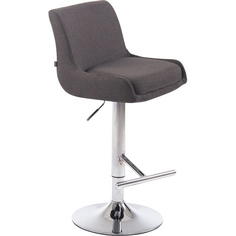 Tabouret de banque avec design élégant rembourré en différentes couleurs tissu colore : gris foncé (1/3)